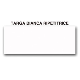 Accessori ed adattatori per portabici Targa bianca ripetitrice GAT