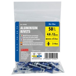 Kit fissaggio targa Aluminium Rivets LAMPA