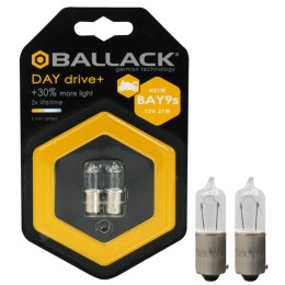 Lampadina moto BAY9S a filamento Day Drive + BAY9S BALLACK