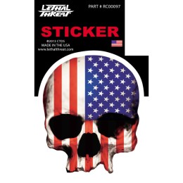 Adesivi Usa Skull LETHAL THREAT