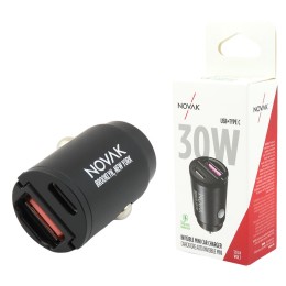 USB da presa accendisigari USB-A + Type-C 30W NOVAK