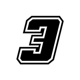 Numeri e lettere adesive Race moto GP GAT