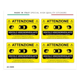 Accessori antifurto Adesivo Veicolo Videosorvegliato GAT